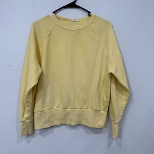 GAP Yellow Crewneck‎ Raglan Sleeve Sweatshirt Women's XS Made in Vietnam